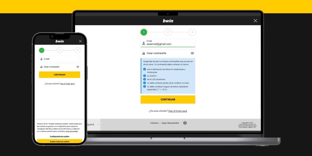 bwin: registro